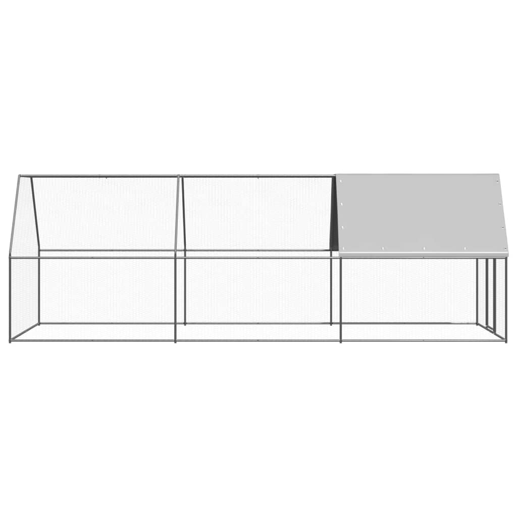 vidaXL Coteț de exterior pentru păsări, 2x6x2 m, oțel zincat vidaXL Coteț de exterior pentru păsări, 2x6x2 m, oțel zincat