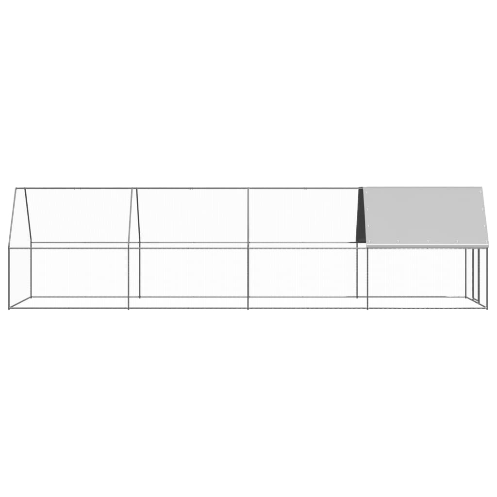 vidaXL Coteț de exterior pentru păsări, 2x8x2 m, oțel zincat vidaXL Coteț de exterior pentru păsări, 2x8x2 m, oțel zincat