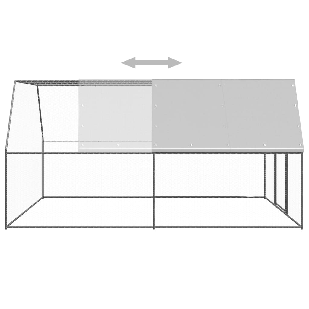 vidaXL Coteț de păsări pentru exterior, 3x4x2 m, oțel zincat vidaXL Coteț de păsări pentru exterior, 3x4x2 m, oțel zincat