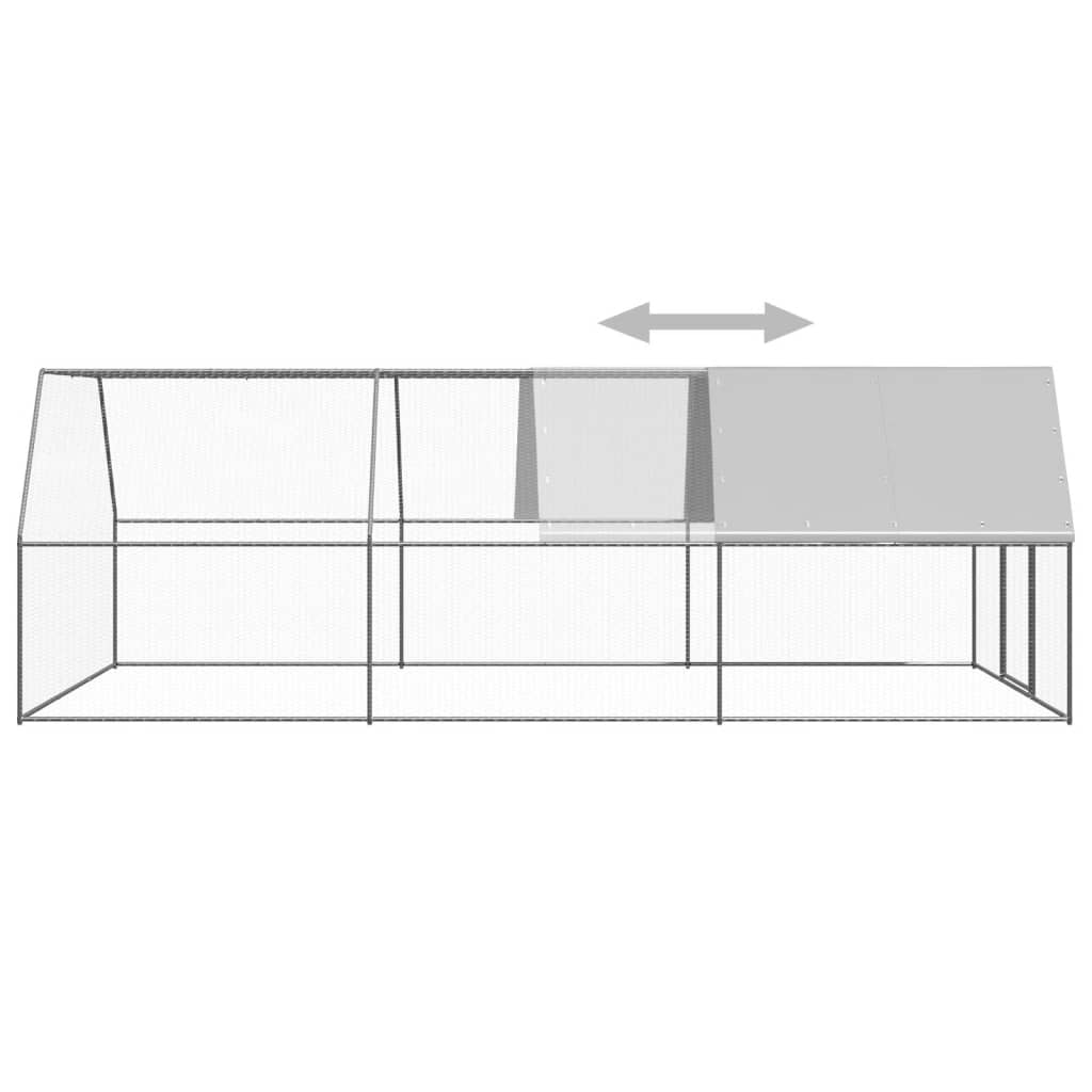 vidaXL Coteț de păsări pentru exterior, 3x6x2 m, oțel zincat vidaXL Coteț de păsări pentru exterior, 3x6x2 m, oțel zincat