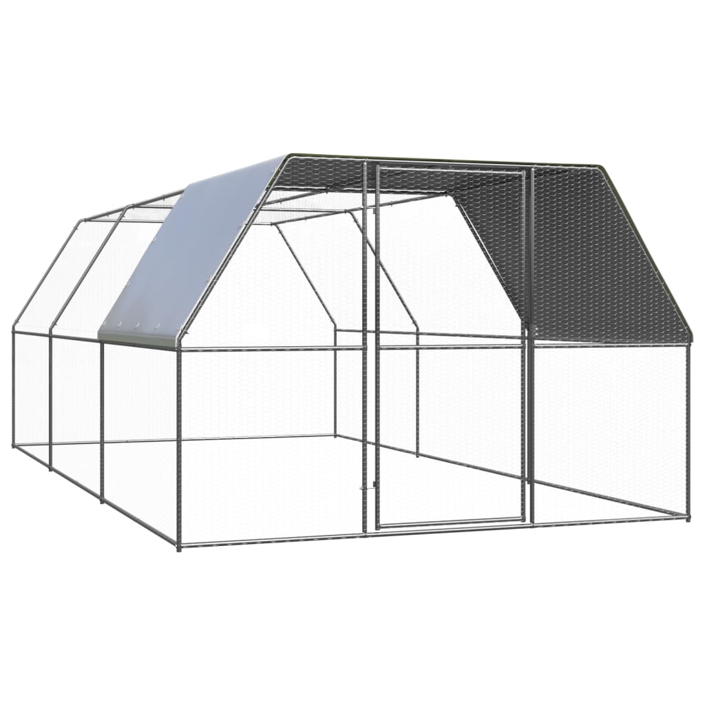 vidaXL Coteț de păsări pentru exterior, 3x6x2 m, oțel zincat vidaXL Coteț de păsări pentru exterior, 3x6x2 m, oțel zincat