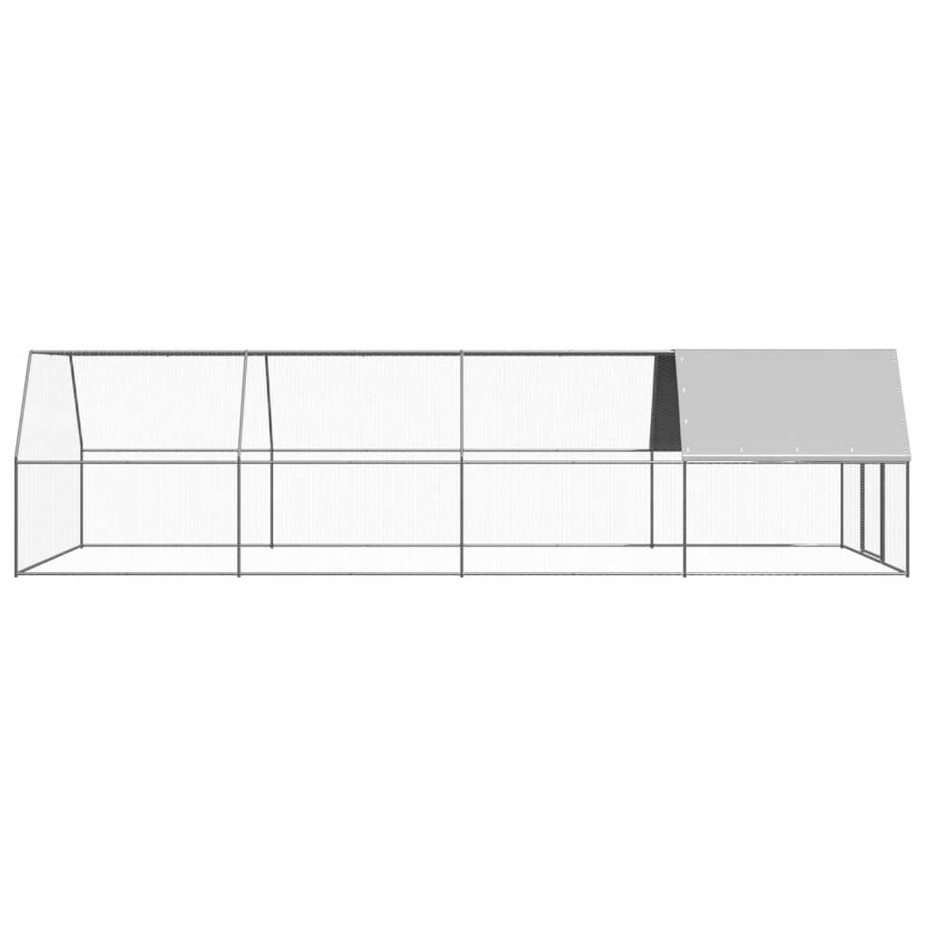 vidaXL Coteț de păsări pentru exterior, 3x8x2 m, oțel zincat vidaXL Coteț de păsări pentru exterior, 3x8x2 m, oțel zincat