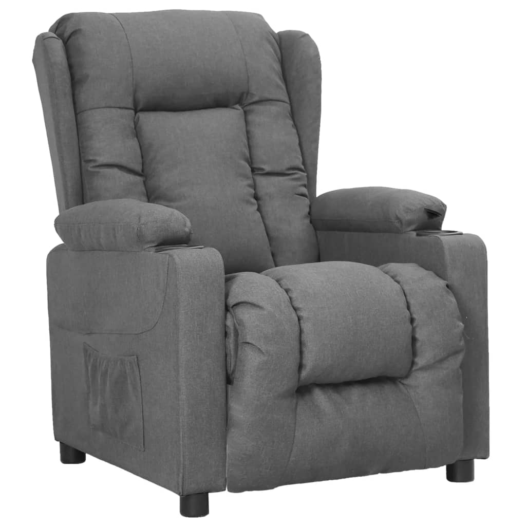 vidaXL Fotoliu cu ridicare, gri deschis, textil vidaXL Fotoliu cu ridicare, gri deschis, textil