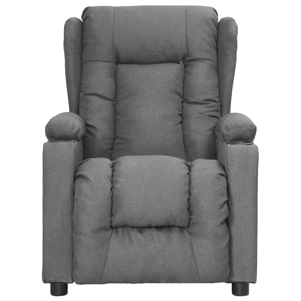 vidaXL Fotoliu cu ridicare, gri deschis, textil vidaXL Fotoliu cu ridicare, gri deschis, textil