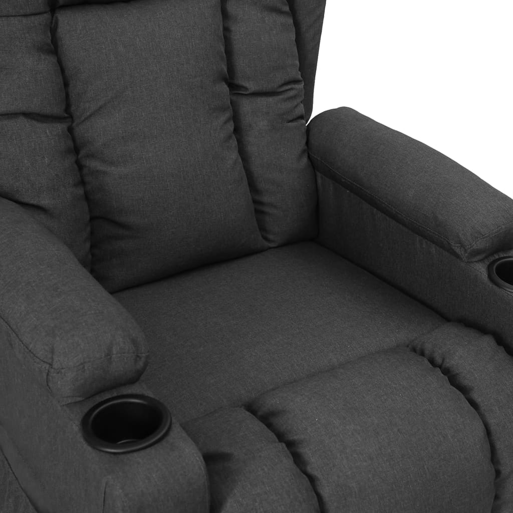 vidaXL Fotoliu cu ridicare, gri închis, textil vidaXL Fotoliu cu ridicare, gri închis, textil