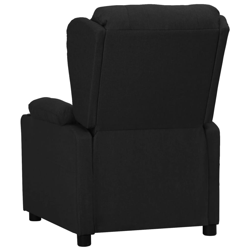 vidaXL Fotoliu cu ridicare, negru, material textil