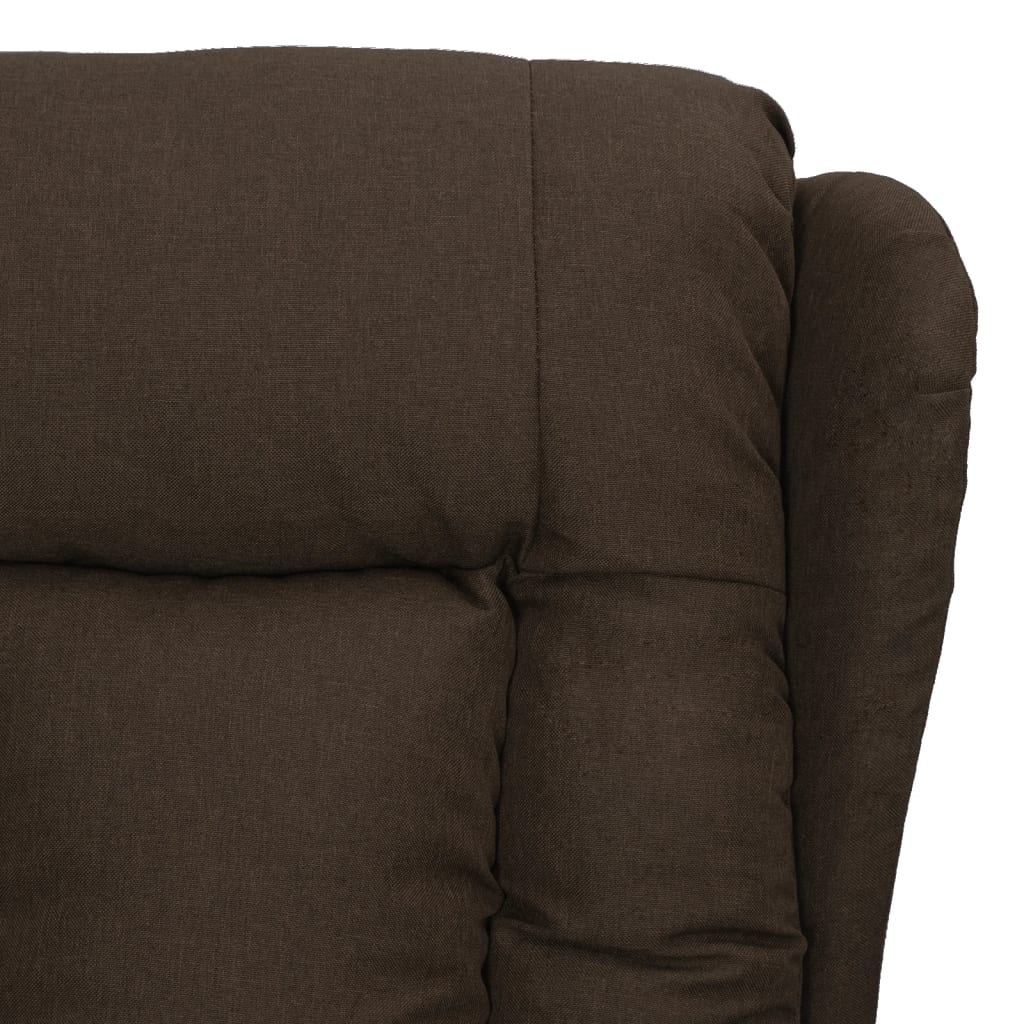 vidaXL Fotoliu cu ridicare, maro închis, material textil vidaXL Fotoliu cu ridicare, maro închis, material textil