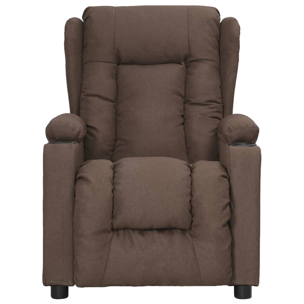 vidaXL Fotoliu cu ridicare, gri taupe, material textil vidaXL Fotoliu cu ridicare, gri taupe, material textil