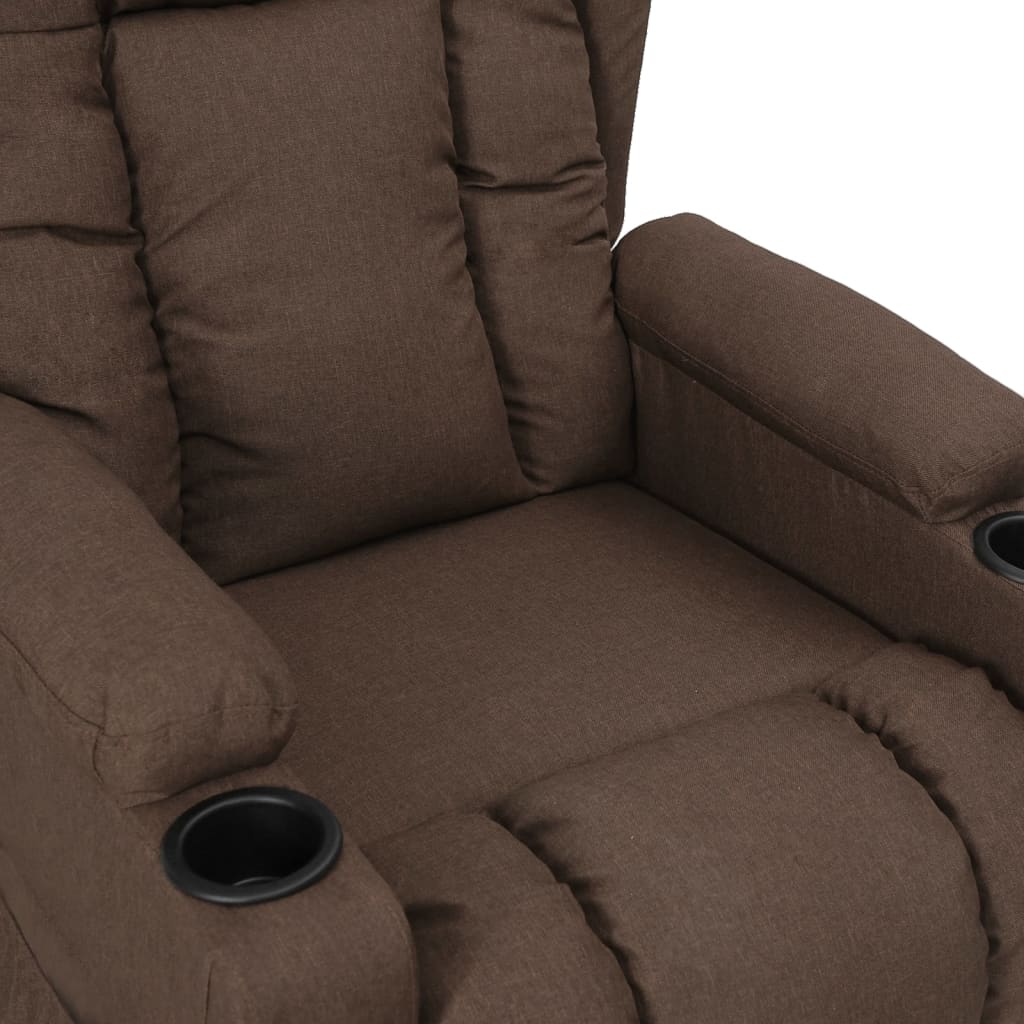 vidaXL Fotoliu cu ridicare, gri taupe, material textil vidaXL Fotoliu cu ridicare, gri taupe, material textil