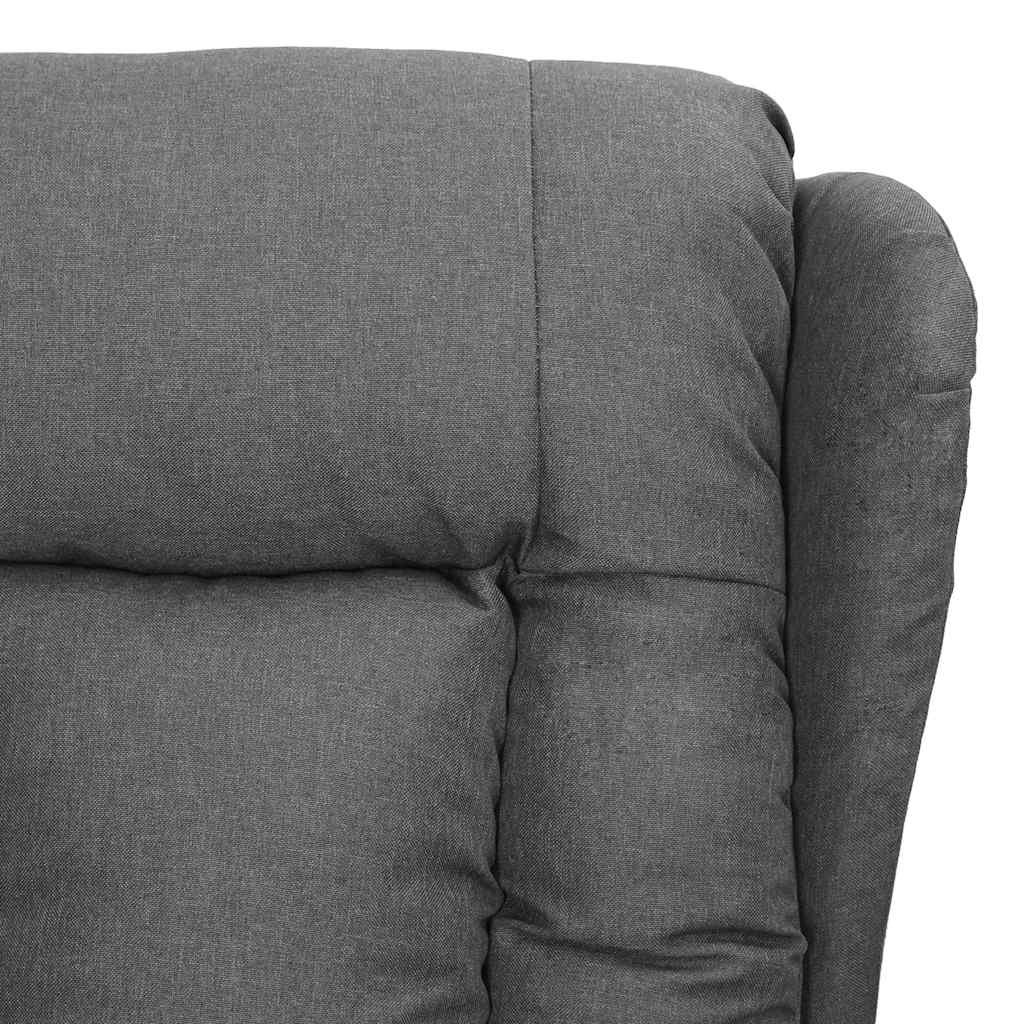 vidaXL Fotoliu de masaj rabatabil cu ridicare, gri deschis, textil
