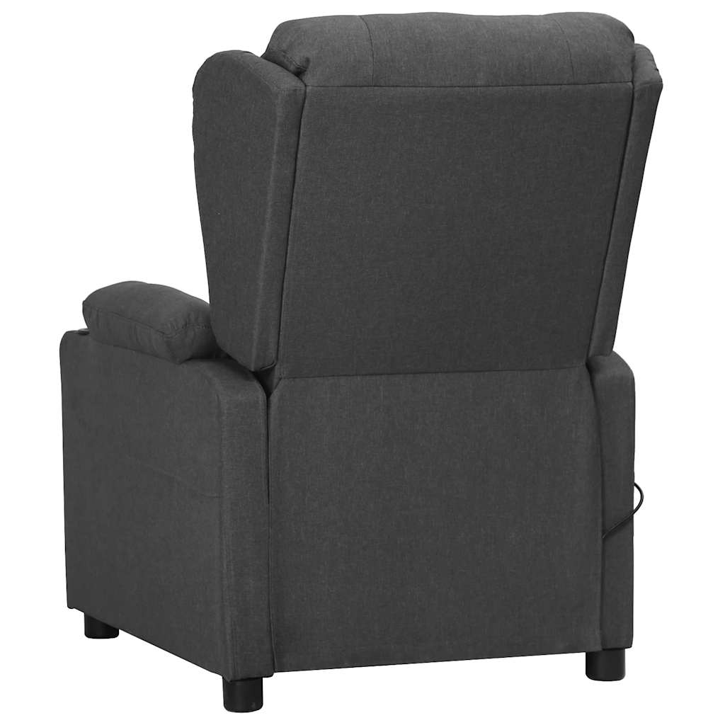 vidaXL Fotoliu de masaj cu ridicare, gri închis, textil vidaXL Fotoliu de masaj cu ridicare, gri închis, textil