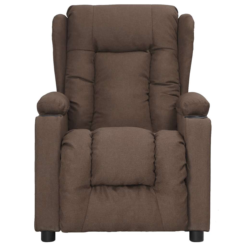 vidaXL Fotoliu de masaj cu ridicare, gri taupe, material textil vidaXL Fotoliu de masaj cu ridicare, gri taupe, material textil