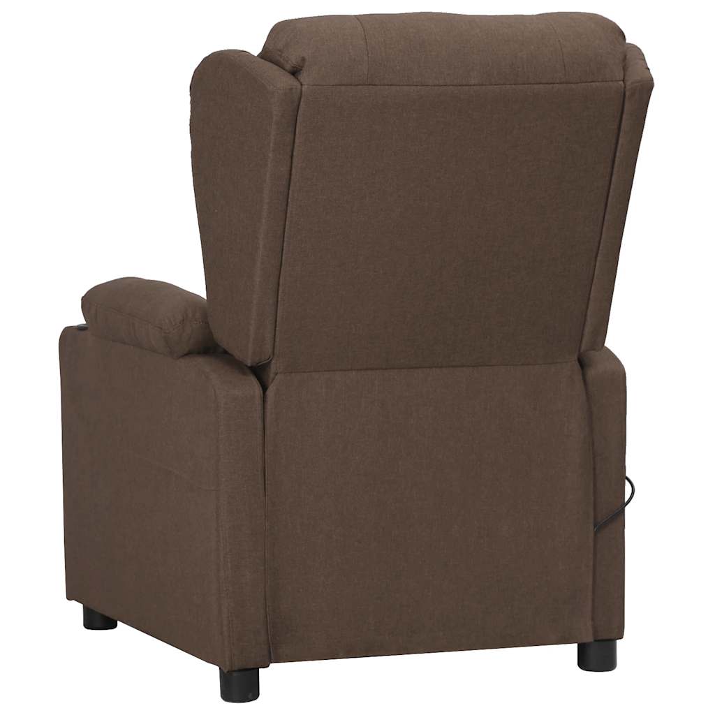 vidaXL Fotoliu de masaj cu ridicare, gri taupe, material textil vidaXL Fotoliu de masaj cu ridicare, gri taupe, material textil