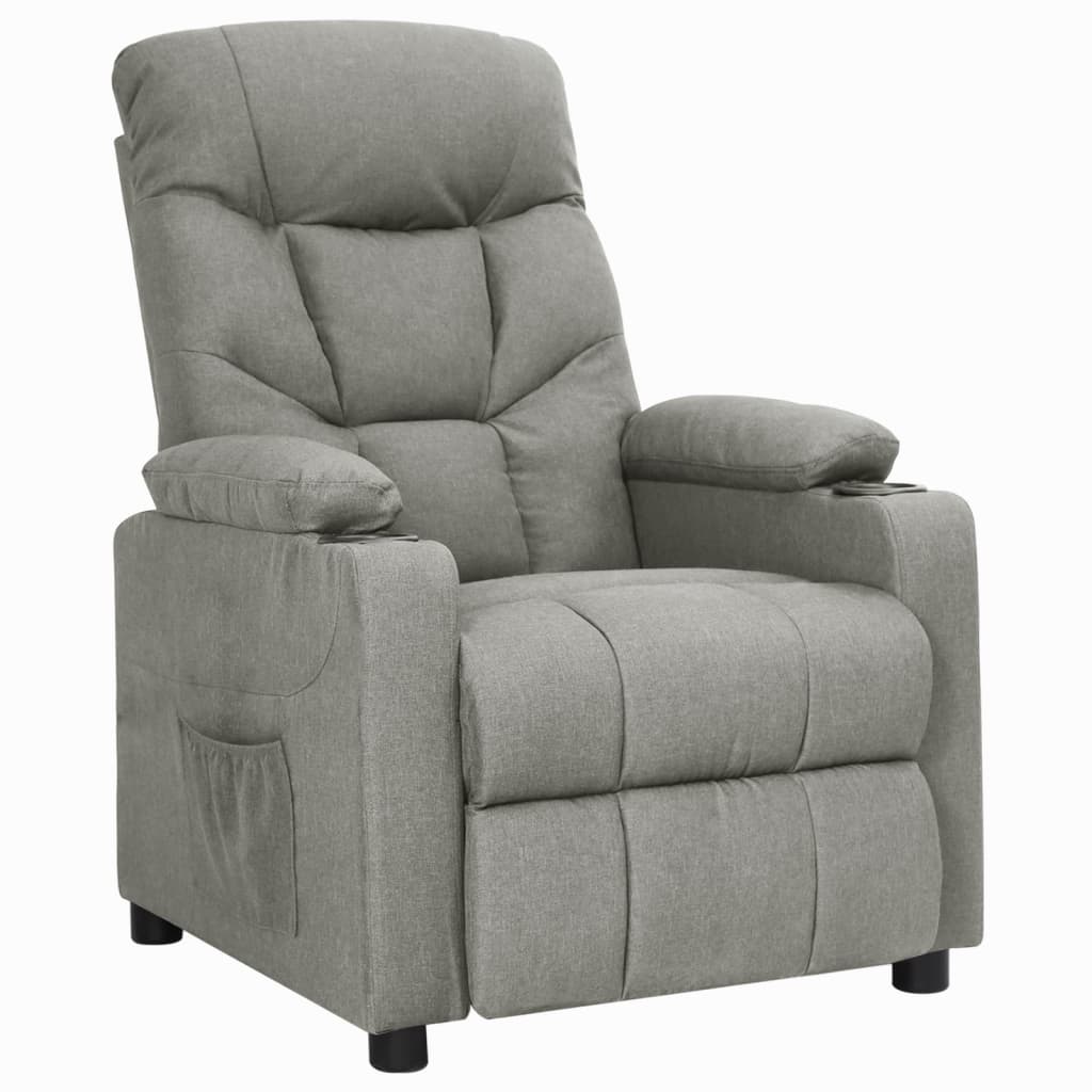 vidaXL Fotoliu cu ridicare, gri deschis, textil vidaXL Fotoliu cu ridicare, gri deschis, textil