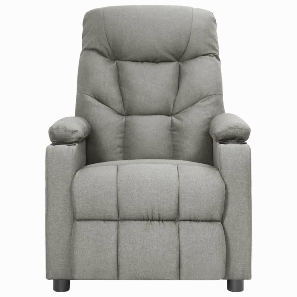 vidaXL Fotoliu cu ridicare, gri deschis, textil vidaXL Fotoliu cu ridicare, gri deschis, textil