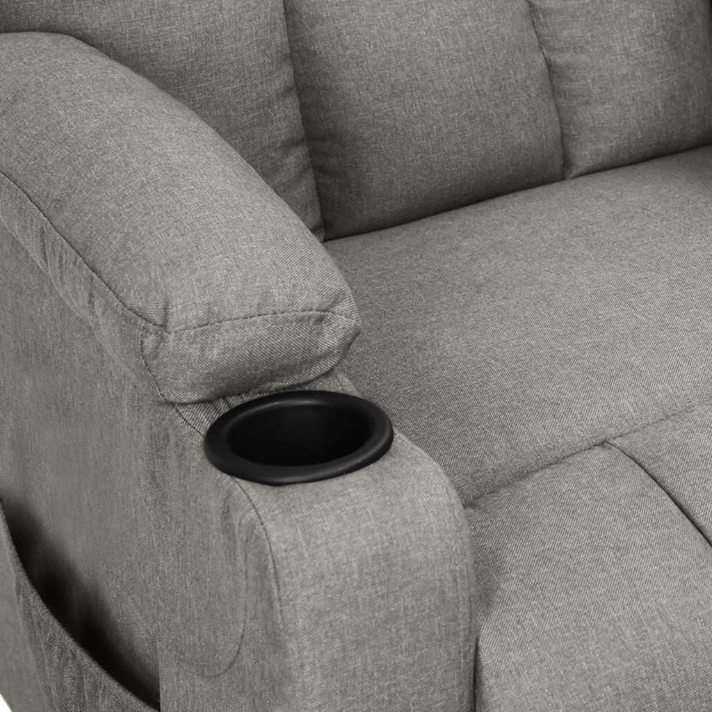 vidaXL Fotoliu cu ridicare, gri deschis, textil vidaXL Fotoliu cu ridicare, gri deschis, textil