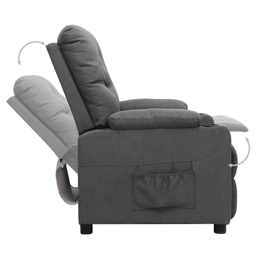 vidaXL Fotoliu cu ridicare, gri deschis, textil vidaXL Fotoliu cu ridicare, gri deschis, textil