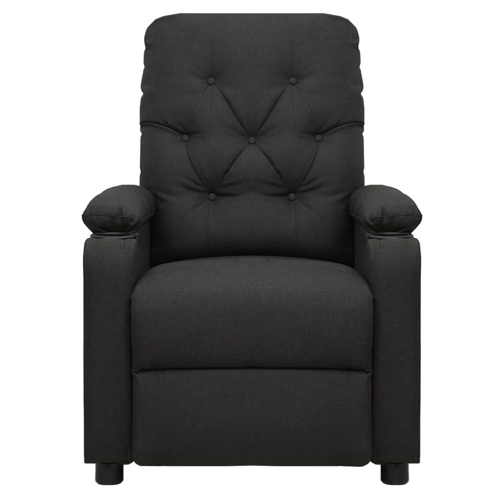 vidaXL Fotoliu cu ridicare, negru, material textil vidaXL Fotoliu cu ridicare, negru, material textil