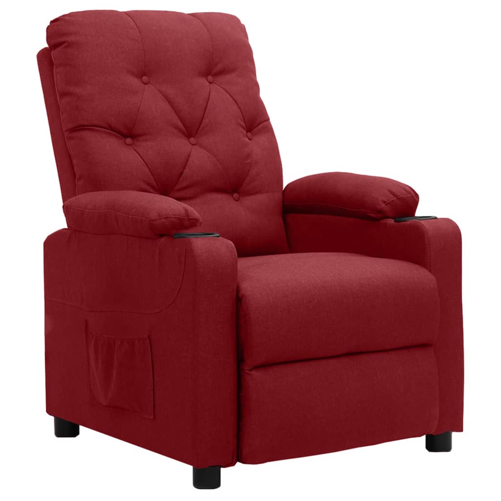 vidaXL Fotoliu cu ridicare, roșu vin, material textil vidaXL Fotoliu cu ridicare, roșu vin, material textil