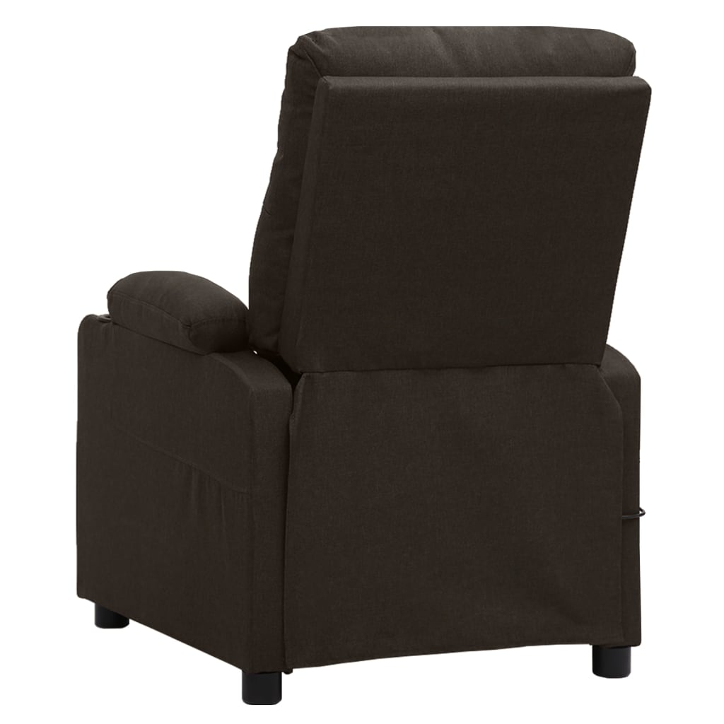 vidaXL Fotoliu cu ridicare, maro închis, material textil vidaXL Fotoliu cu ridicare, maro închis, material textil
