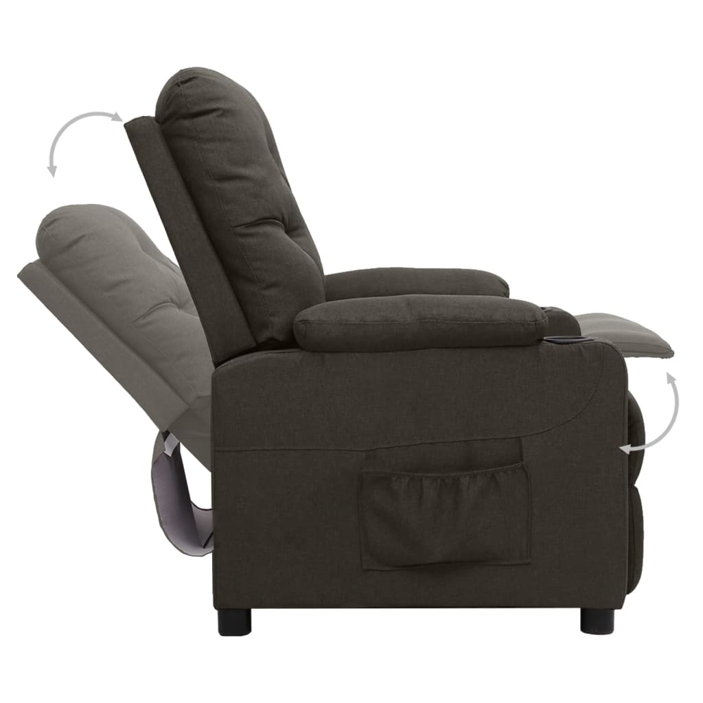 vidaXL Fotoliu cu ridicare, gri taupe, material textil vidaXL Fotoliu cu ridicare, gri taupe, material textil