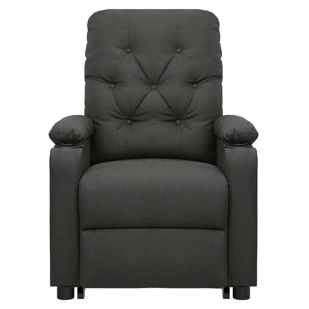 vidaXL Fotoliu de masaj cu ridicare, gri închis, textil vidaXL Fotoliu de masaj cu ridicare, gri închis, textil