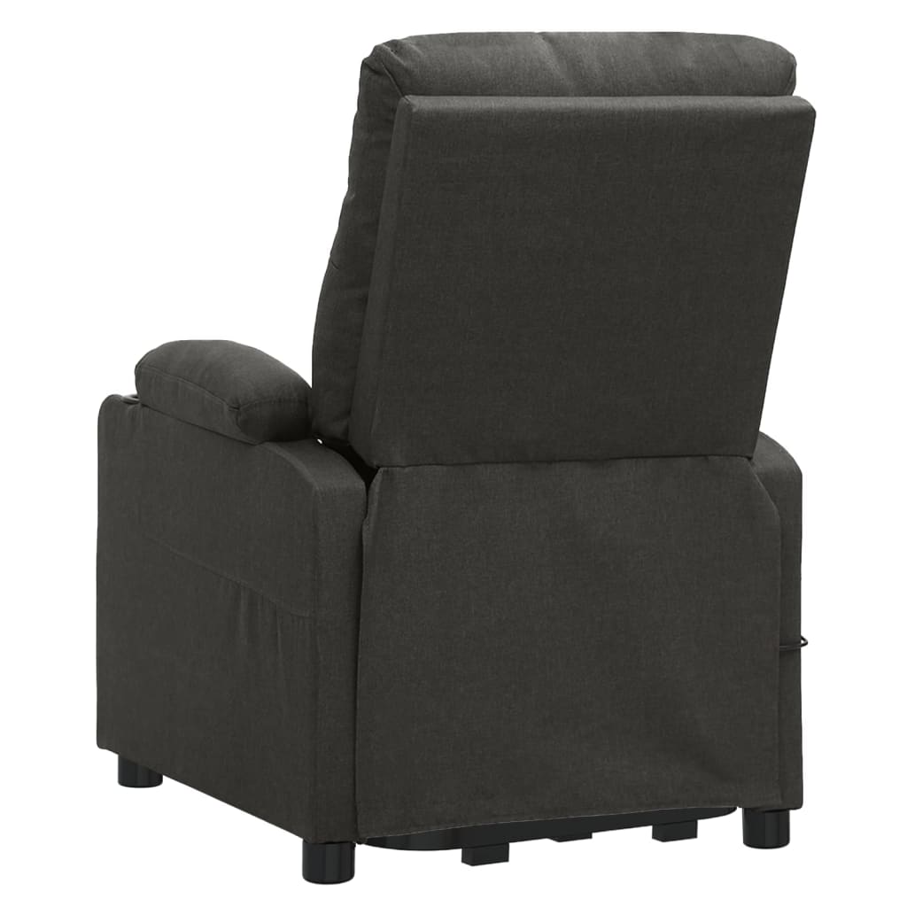 vidaXL Fotoliu de masaj cu ridicare, gri închis, textil vidaXL Fotoliu de masaj cu ridicare, gri închis, textil