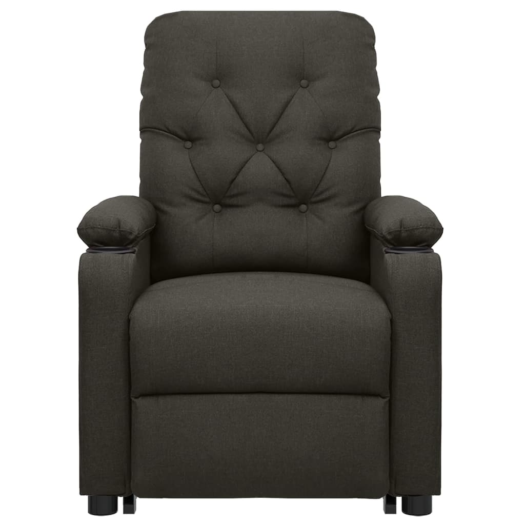 vidaXL Fotoliu de masaj cu ridicare, gri taupe, material textil vidaXL Fotoliu de masaj cu ridicare, gri taupe, material textil