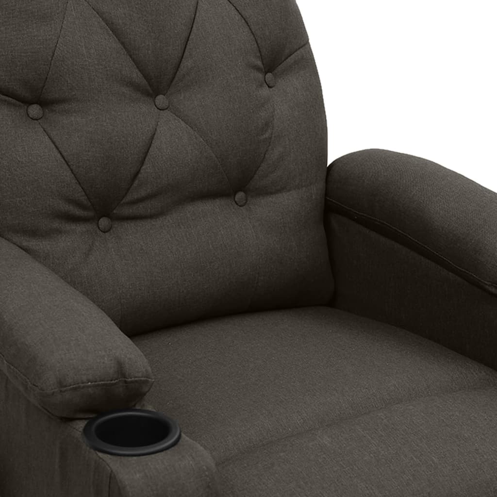 vidaXL Fotoliu de masaj cu ridicare, gri taupe, material textil vidaXL Fotoliu de masaj cu ridicare, gri taupe, material textil