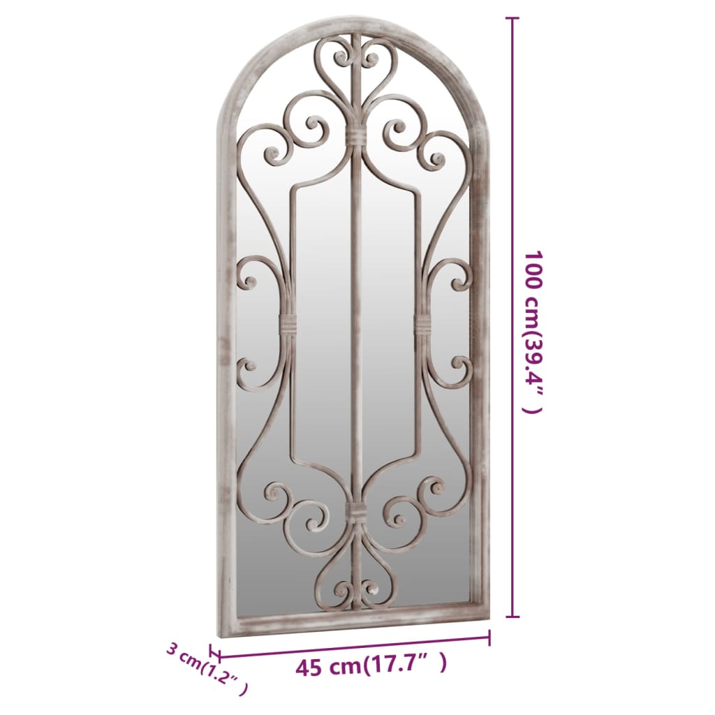 vidaXL Oglindă,nisip, 100x45 cm,fier, pentru utilizare în interior vidaXL Oglindă,nisip, 100x45 cm,fier, pentru utilizare în interior