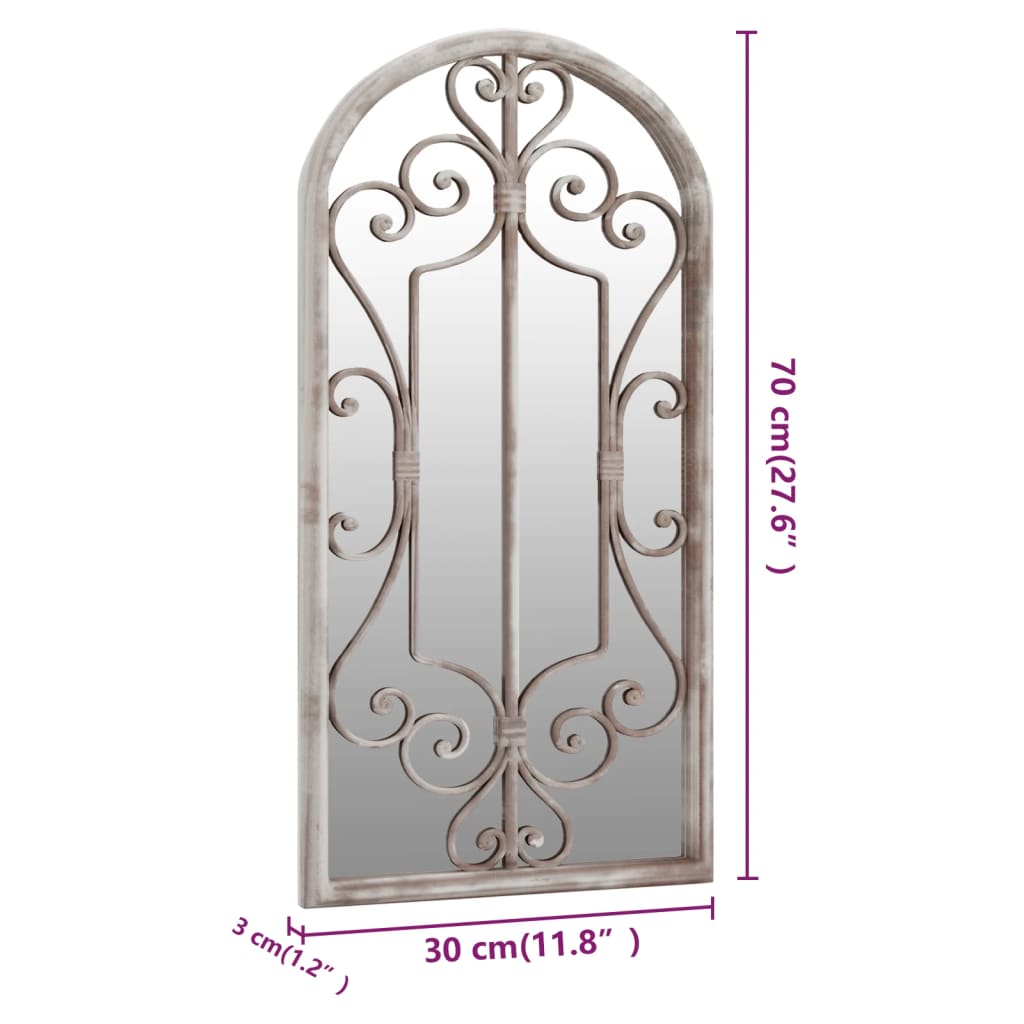vidaXL Oglindă,nisip, 70x30 cm,fier, pentru utilizare în interior