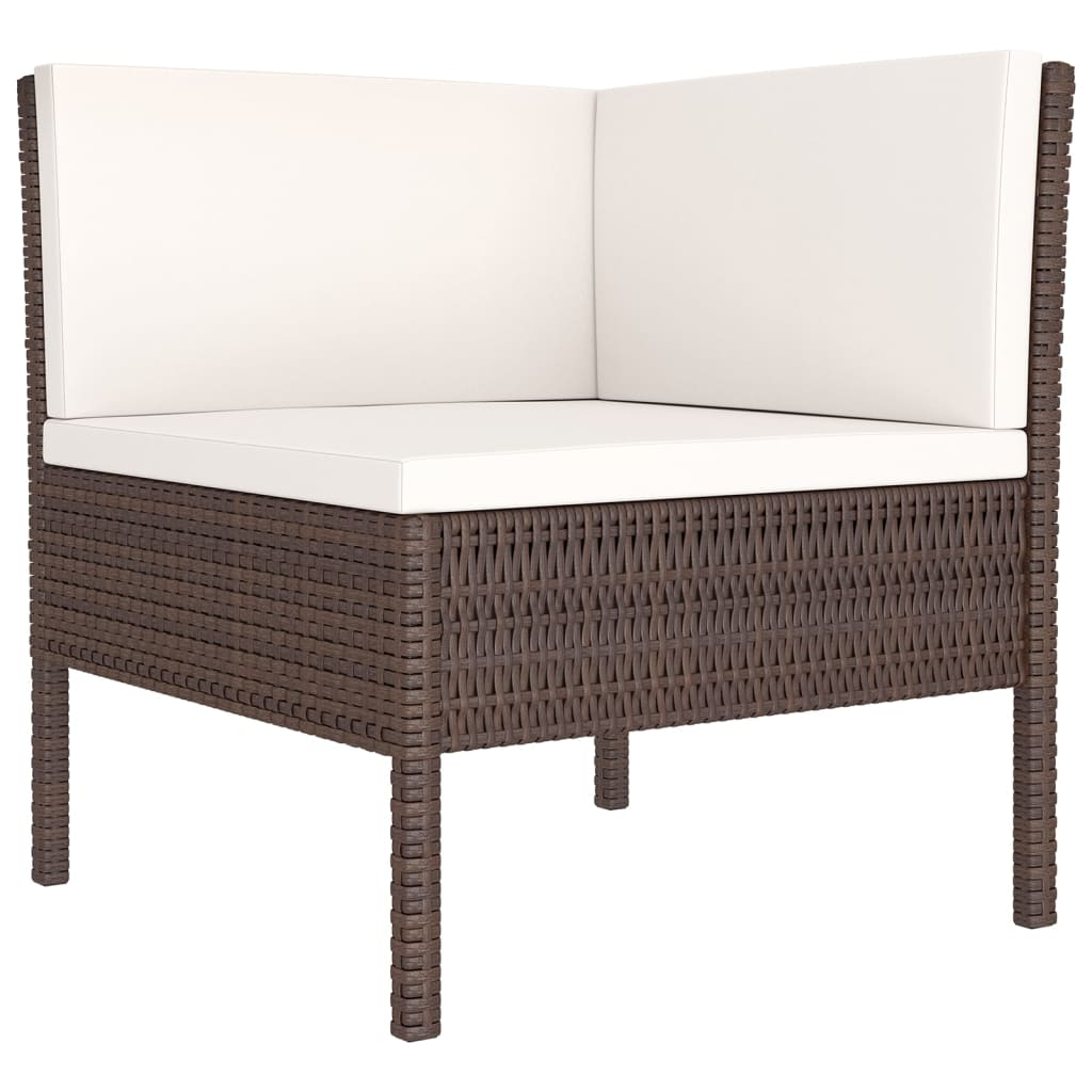 vidaXL Set mobilier de grădină cu perne, 8 piese, maro, poliratan vidaXL Set mobilier de grădină cu perne, 8 piese, maro, poliratan