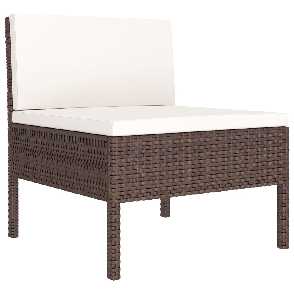 vidaXL Set mobilier de grădină cu perne, 8 piese, maro, poliratan vidaXL Set mobilier de grădină cu perne, 8 piese, maro, poliratan