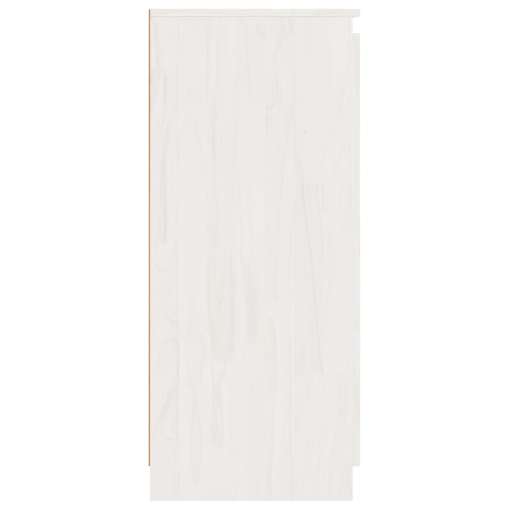vidaXL Dulapuri laterale, 3 buc., alb, lemn masiv de pin