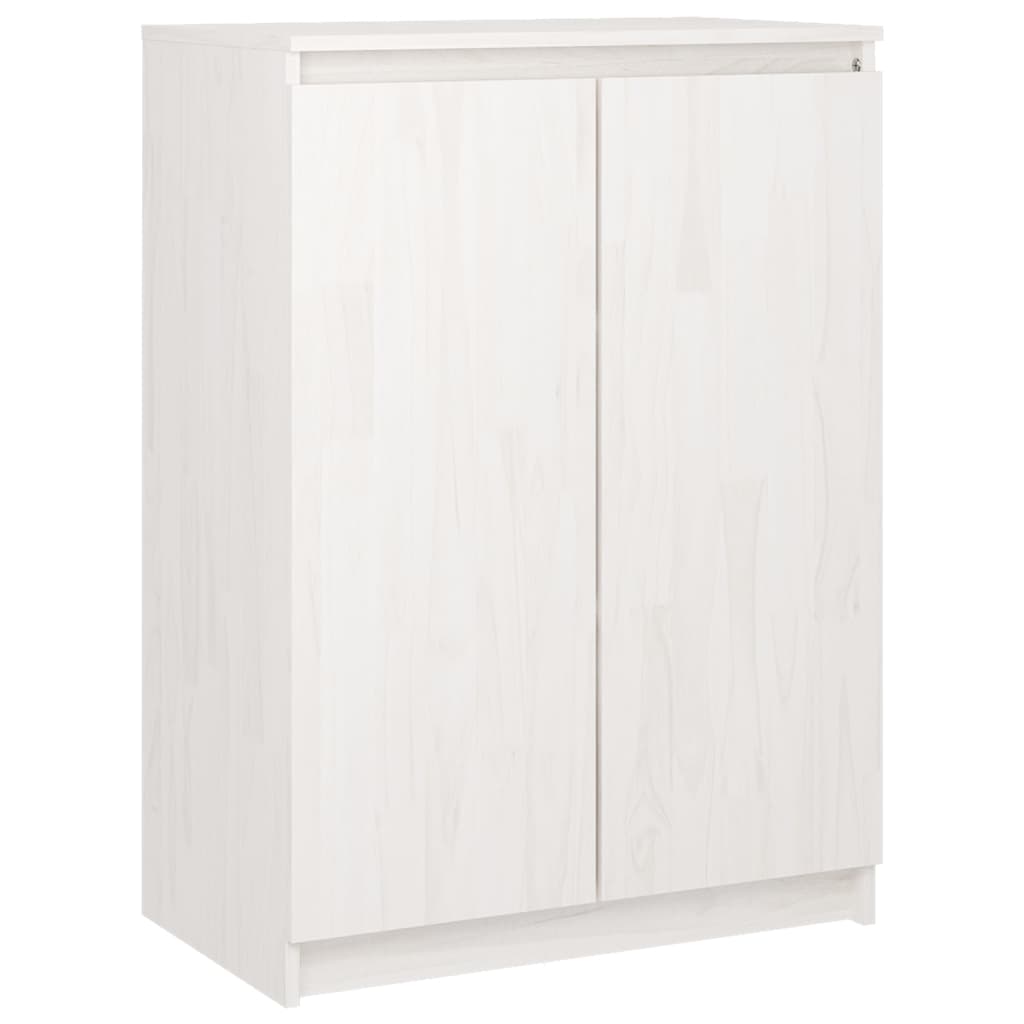 vidaXL Dulapuri laterale, 3 buc., alb, lemn masiv de pin