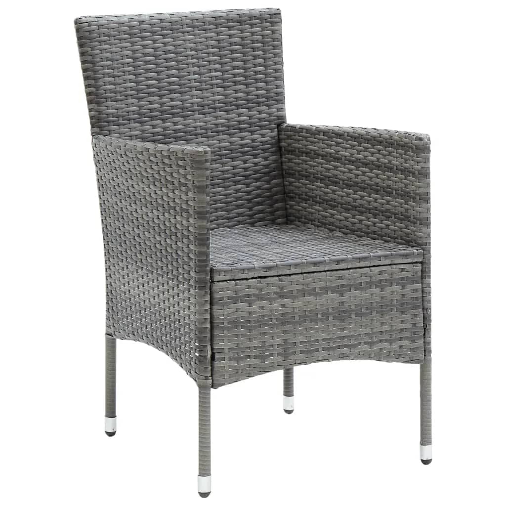 vidaXL Set mobilier de grădină cu perne, 9 piese, gri, poliratan vidaXL Set mobilier de grădină cu perne, 9 piese, gri, poliratan