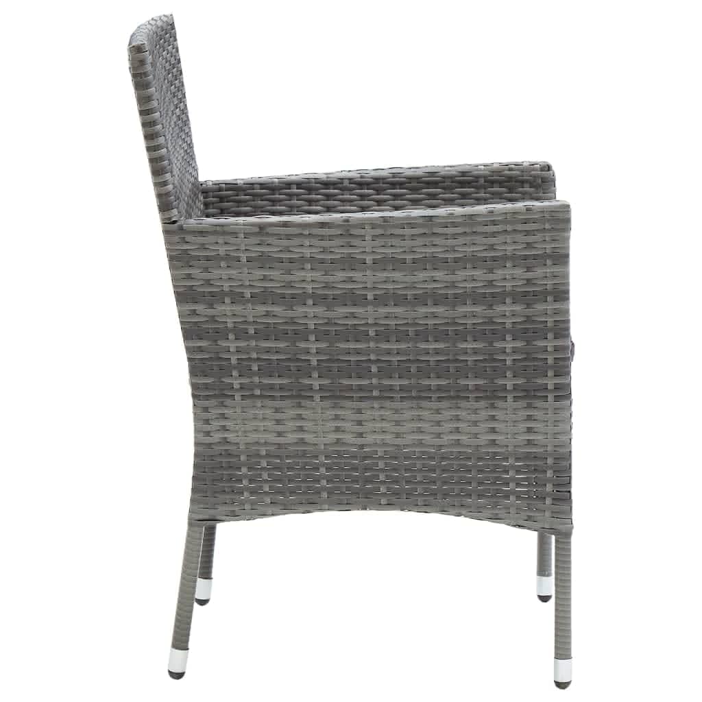 vidaXL Set mobilier de grădină cu perne, 9 piese, gri, poliratan vidaXL Set mobilier de grădină cu perne, 9 piese, gri, poliratan