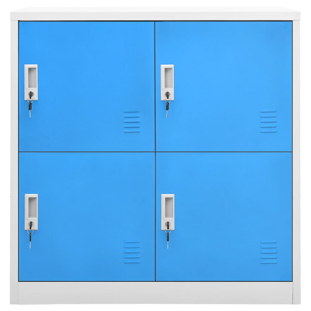 vidaXL Dulapuri vestiar 2 buc. gri deschis/albastru 90x45x92,5 cm oțel vidaXL Dulapuri vestiar 2 buc. gri deschis/albastru 90x45x92,5 cm oțel