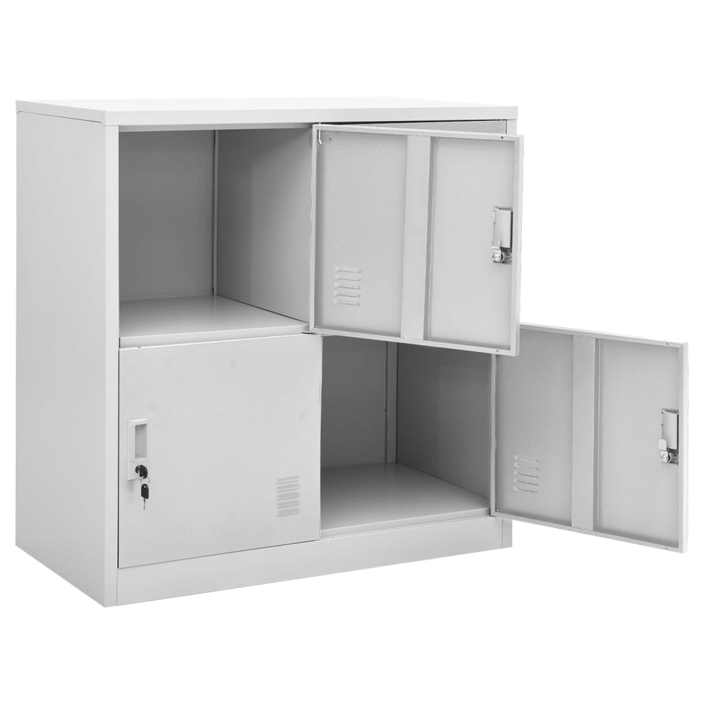 vidaXL Dulapuri vestiar 5 buc. gri deschis 90x45x92,5 cm oțel vidaXL Dulapuri vestiar 5 buc. gri deschis 90x45x92,5 cm oțel