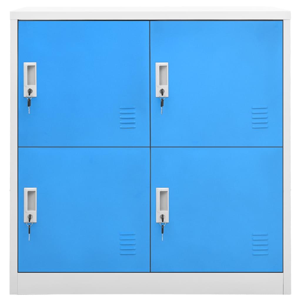 vidaXL Dulapuri vestiar 5 buc. gri deschis/albastru 90x45x92,5 cm oțel vidaXL Dulapuri vestiar 5 buc. gri deschis/albastru 90x45x92,5 cm oțel