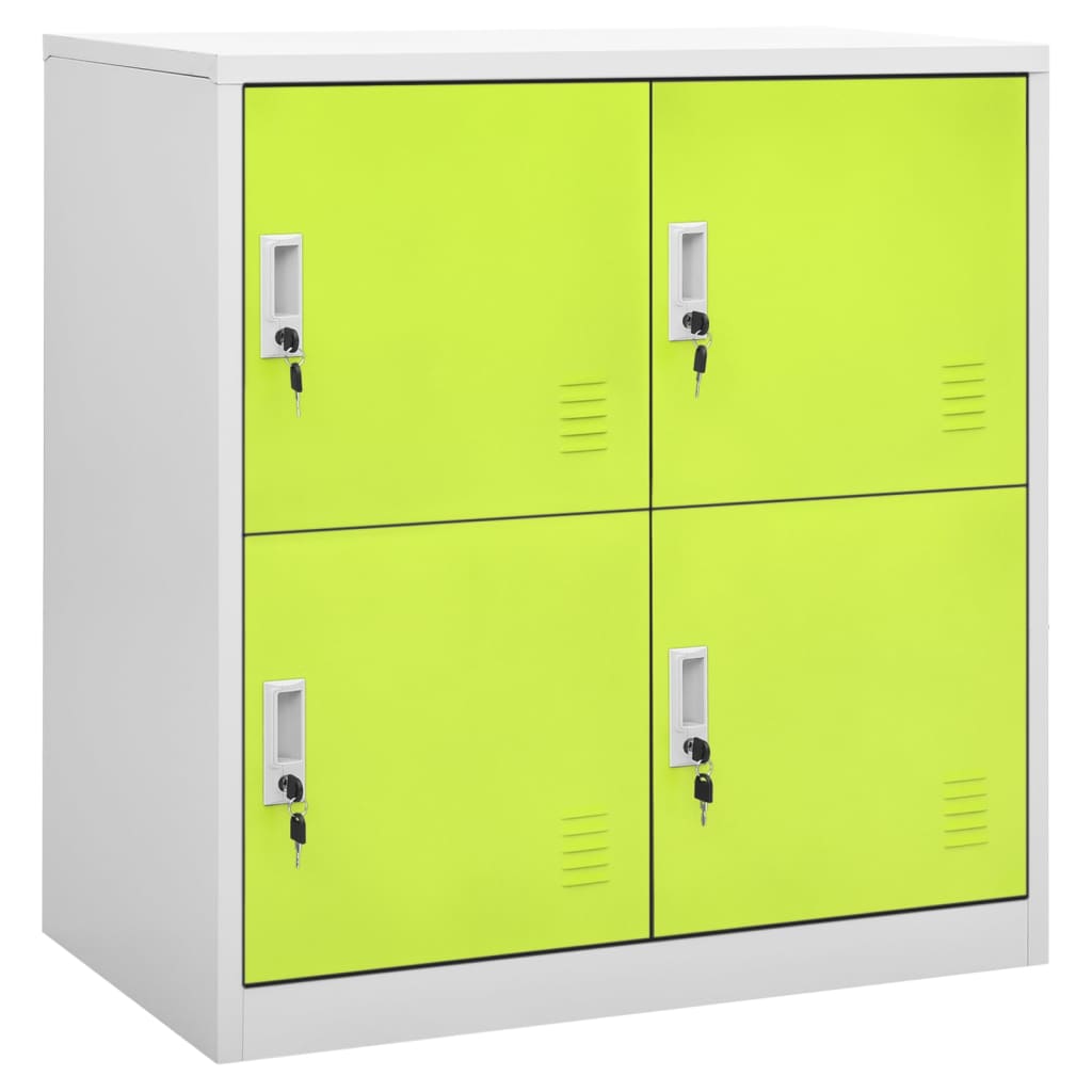 vidaXL Dulapuri vestiar 5 buc. gri deschis/verde 90x45x92,5 cm oțel vidaXL Dulapuri vestiar 5 buc. gri deschis/verde 90x45x92,5 cm oțel