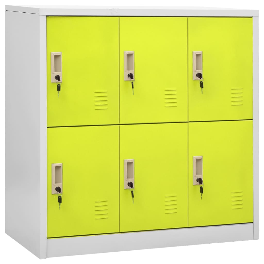 vidaXL Dulapuri vestiar 5 buc. gri deschis și verde 90x45x92,5 cm oțel vidaXL Dulapuri vestiar 5 buc. gri deschis și verde 90x45x92,5 cm oțel