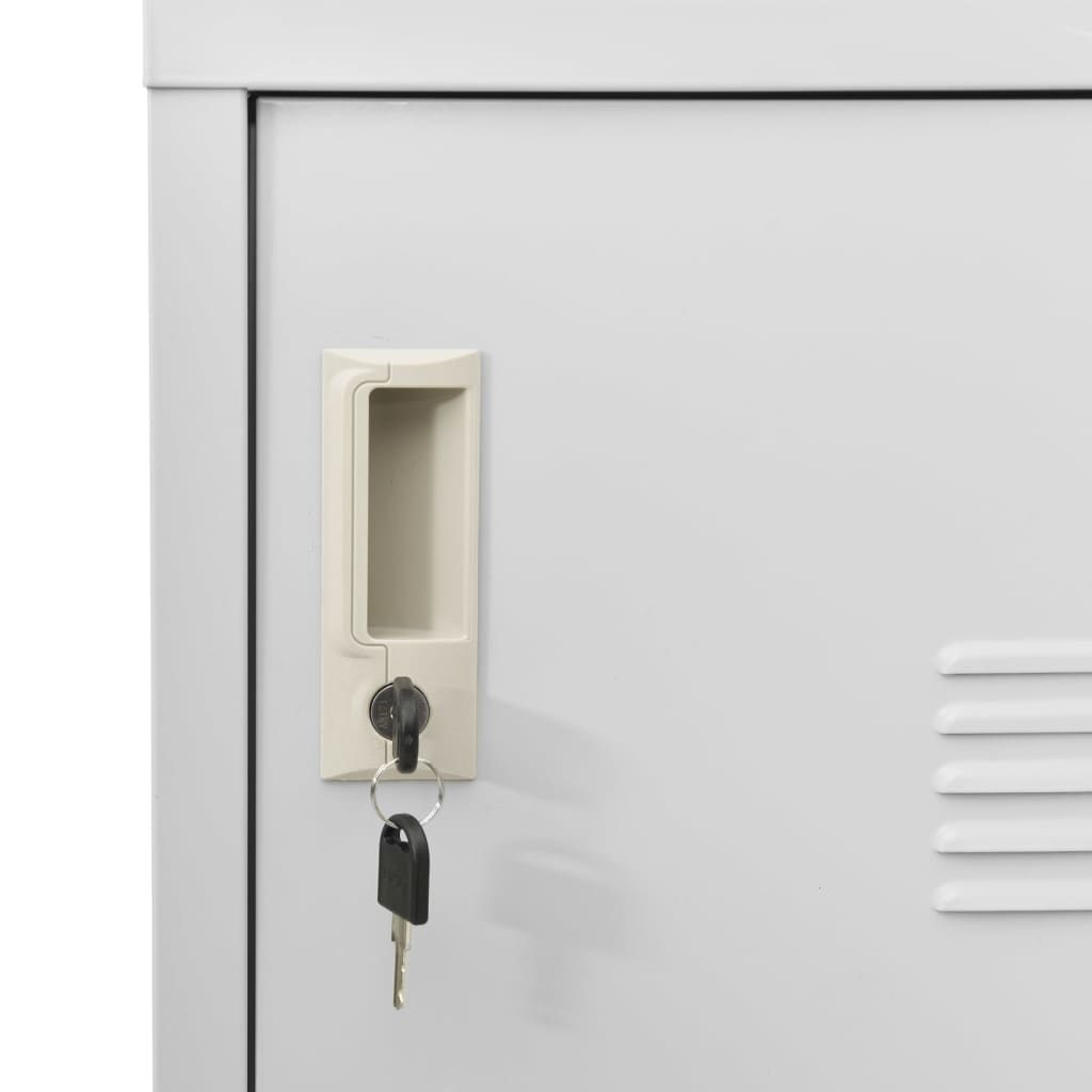 vidaXL Dulapuri vestiar 2 buc. gri deschis 90x45x92,5 cm oțel vidaXL Dulapuri vestiar 2 buc. gri deschis 90x45x92,5 cm oțel