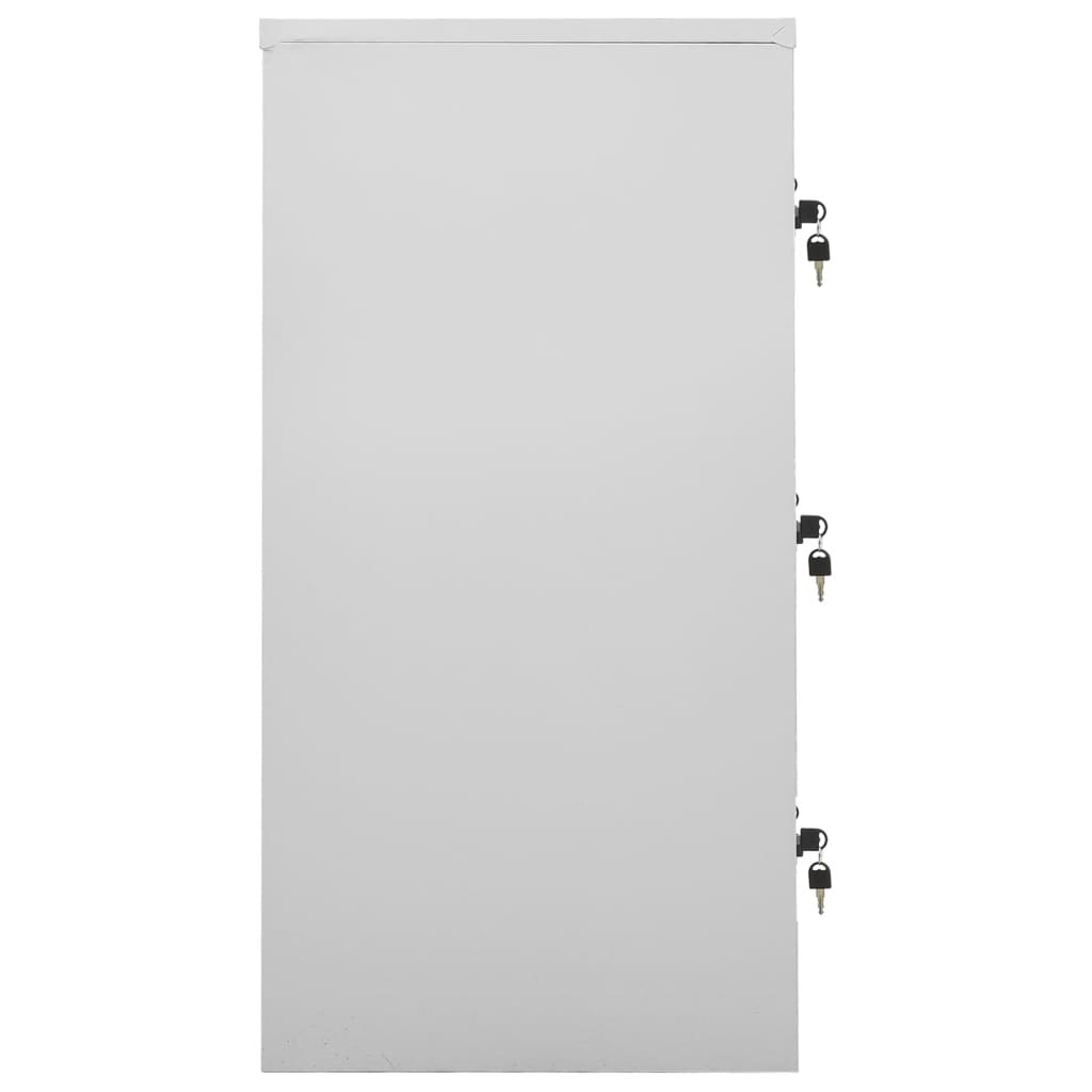 vidaXL Dulapuri vestiar 2 buc. gri deschis și roșu 90x45x92,5 cm oțel