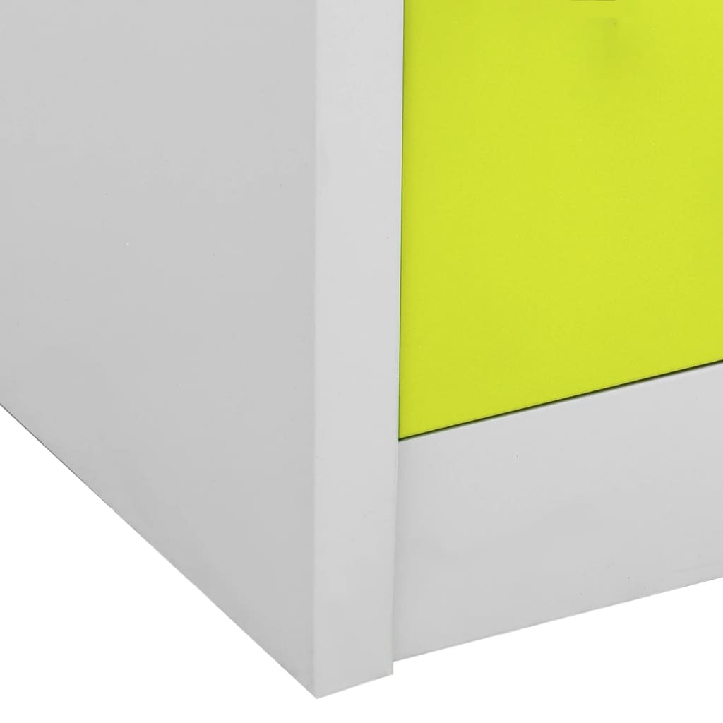 vidaXL Dulapuri vestiar 2 buc. gri deschis și verde 90x45x92,5 cm oțel vidaXL Dulapuri vestiar 2 buc. gri deschis și verde 90x45x92,5 cm oțel