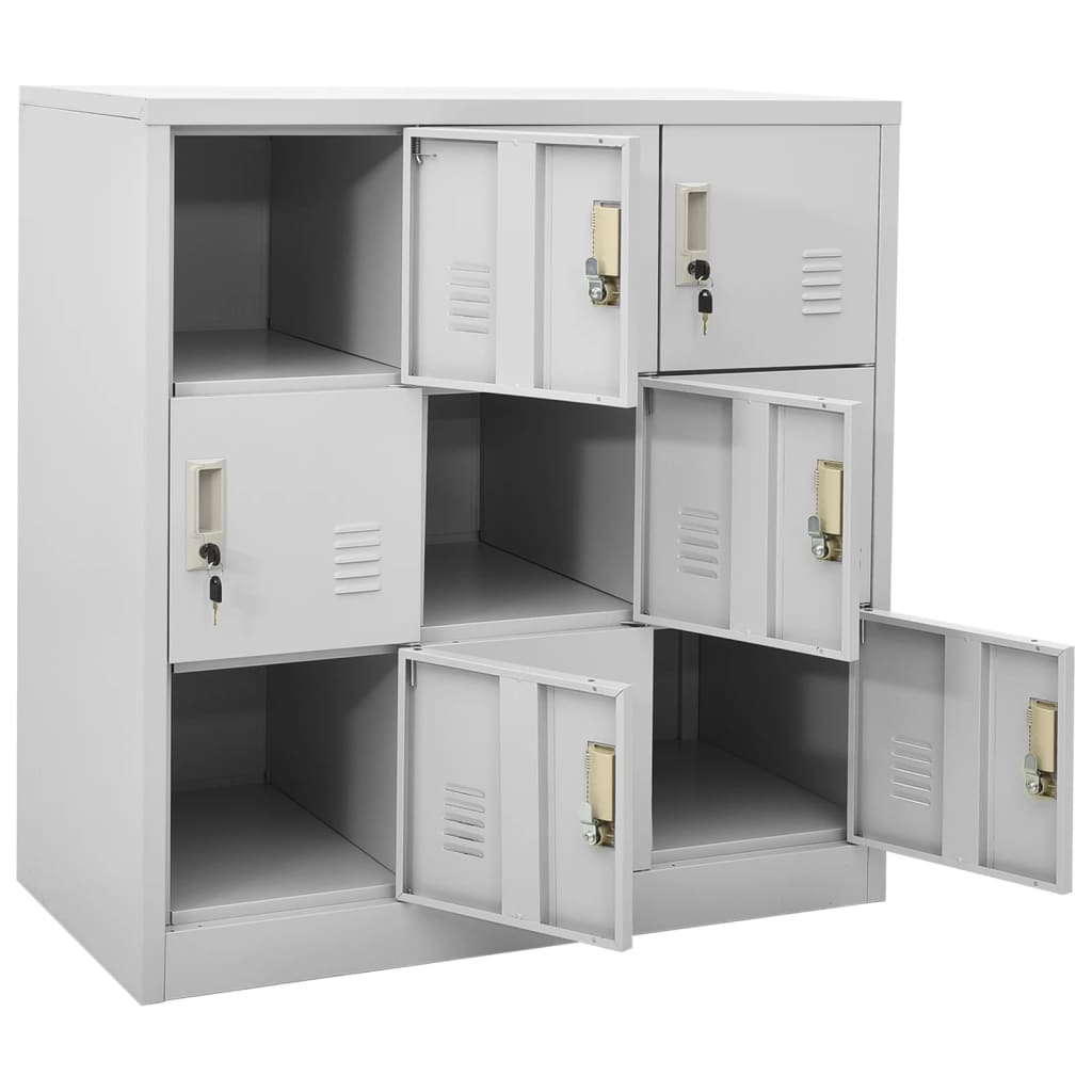 vidaXL Dulapuri vestiar 5 buc. gri deschis 90x45x92,5 cm oțel vidaXL Dulapuri vestiar 5 buc. gri deschis 90x45x92,5 cm oțel