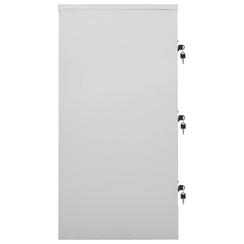 vidaXL Dulapuri vestiar 5 buc. gri deschis/albastru 90x45x92,5 cm oțel vidaXL Dulapuri vestiar 5 buc. gri deschis/albastru 90x45x92,5 cm oțel