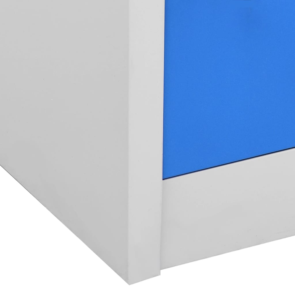 vidaXL Dulapuri vestiar 5 buc. gri deschis/albastru 90x45x92,5 cm oțel vidaXL Dulapuri vestiar 5 buc. gri deschis/albastru 90x45x92,5 cm oțel