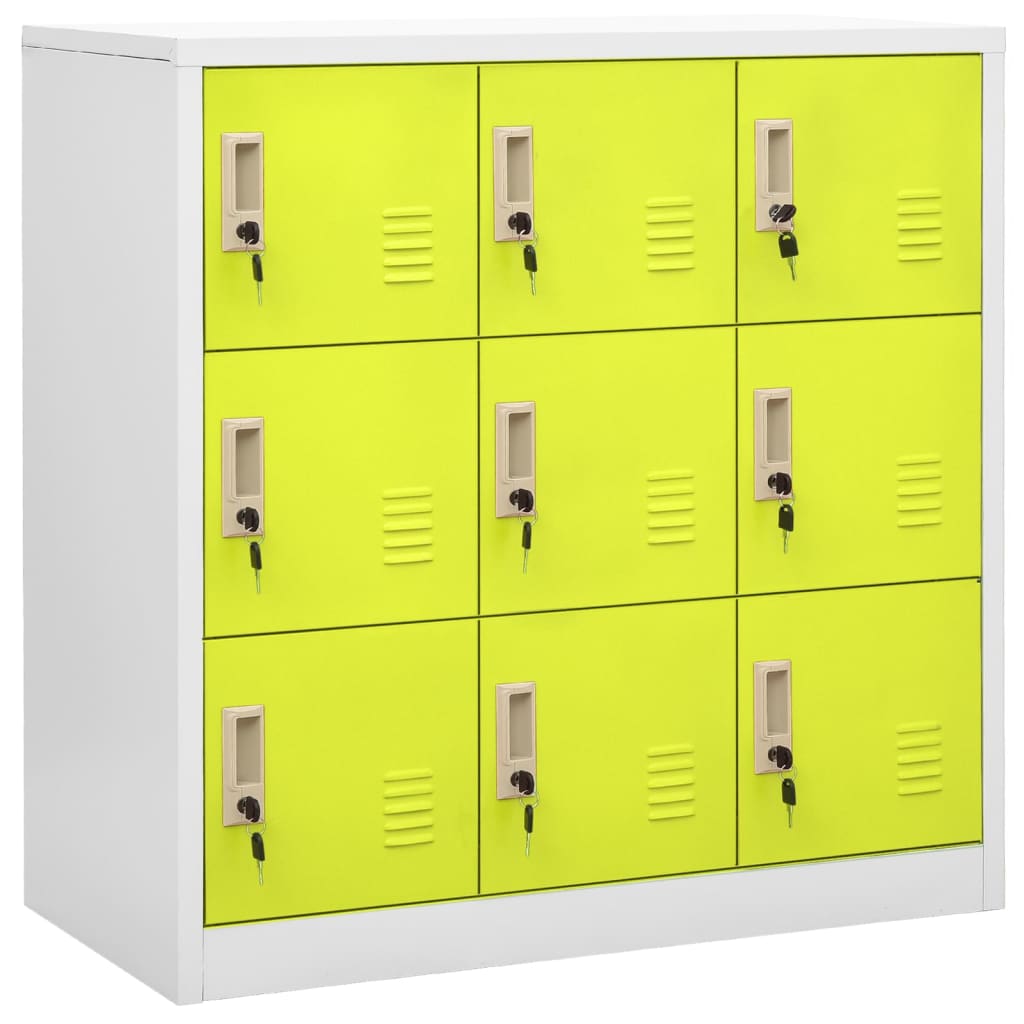 vidaXL Dulapuri vestiar 5 buc. gri deschis și verde 90x45x92,5 cm oțel vidaXL Dulapuri vestiar 5 buc. gri deschis și verde 90x45x92,5 cm oțel