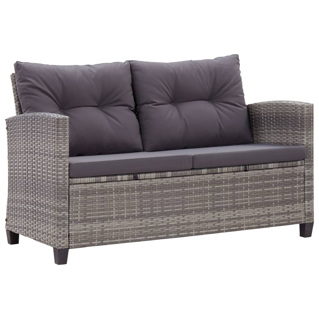 vidaXL Set mobilier grădină, 3 piese, poliratan și lemn masiv acacia vidaXL Set mobilier grădină, 3 piese, poliratan și lemn masiv acacia